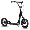 JOYSTAR Kick Scooter for Boys Girls, 12 Inch Big Wheels Scooters for Kids, Teens and Adults, Adjustable Handlebar, Kids Scooter, Black view 1