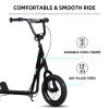 JOYSTAR Kick Scooter for Boys Girls, 12 Inch Big Wheels Scooters for Kids, Teens and Adults, Adjustable Handlebar, Kids Scooter, Black view 2