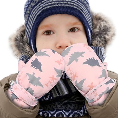 Fleece Lined Mittens for Baby Boys Girls,Baby Toddler Little Kids Winter Warm Gloves Mittens(4-8years,Pink)