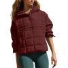 midelxp Women's Pullover Puffer Jacket Quilted Lightweight Trendy Quilted Jackets for Women Lightweight Button Down Long Sleeve Puffer Jacket Warm Winter Coat with Pockets Quilted Jacket view 1