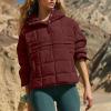 midelxp Women's Pullover Puffer Jacket Quilted Lightweight Trendy Quilted Jackets for Women Lightweight Button Down Long Sleeve Puffer Jacket Warm Winter Coat with Pockets Quilted Jacket view 2