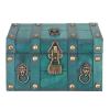 ZYLLZY Treasure Box,Treasure Chest Storage Box with Combination Lock Handcraft Exquisite Wood Treasure Box, Wooden Combination Lock Box for Jewelry(Green) view 1