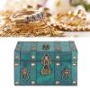 ZYLLZY Treasure Box,Treasure Chest Storage Box with Combination Lock Handcraft Exquisite Wood Treasure Box, Wooden Combination Lock Box for Jewelry(Green) view 2
