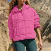 Midelxp Women's Pullover Puffer Jacket - Quilted Lightweight Winter Coat with Pockets - Fall Jacket view 2