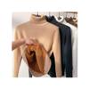 Winter Fleece Thick Knitted Bottoming Shirt, Casual Thick Turtleneck High Neck Sweater Soft Thermal for Women (Light Brown,XL(57.5-62.5 kg)) view 2