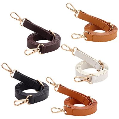 PandaHall 5 Color Adjustable Shoulder Strap, 28.152 Inch Leather Strap for PU Leather Crossbody Bag, Removable Tote Bag Strap with Gold Lobster Buckle