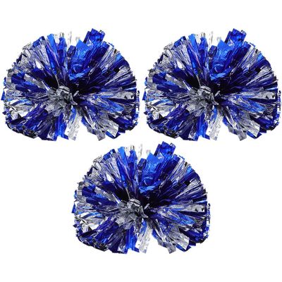 BESPORTBLE 3pcs Metallic Cheerleading Pom Poms Handle Gold Foil Cheerleading Accessories for Dance Teams and Sports Events Eye-catching Colorful Support