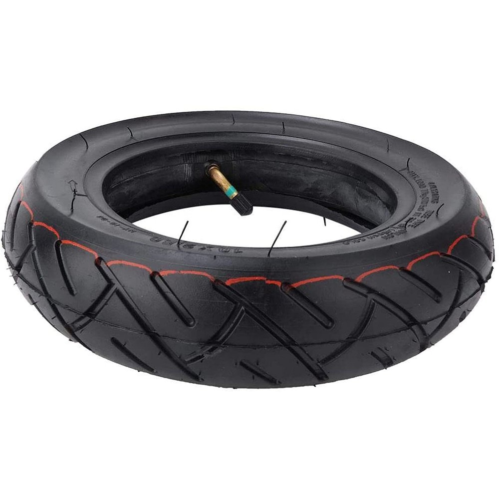 Scooter Inflatable Tyre Replacement 10 Inch Solid Rubber Outer Tire & Inner Tube Set Lightweight Scooter Replacement Tires for Electric Scooter