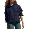midelxp Women's Pullover Puffer Jacket Quilted Lightweight Winter Quilted Jacket Womens Lightweight Button Down Long Sleeve Puffer Jacket Warm Winter Coat with Pockets Y2k Jacket view 1