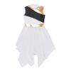 FEESHOW Girls Metallic Cross Liturgical Praise Dance Dress Lyrical Dancewear Color Block Full Length Robe Worship White&Sleeveless 6 Years view 2