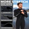Owntop 5mm Wetsuit for Men - Long Sleeve Full Diving Suits Stretch One Piece Dive Skin UPF50+ Thermal Neoprene Swimwear Ideal for Scuba Surfing Snorkeling, Gray L view 2