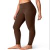 Colorfulkoala Women's Dreamlux High Waisted Workout Leggings 28'' Inseam Yoga Pants(M, Roasted Chestnut) view 1