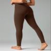 Colorfulkoala Women's Dreamlux High Waisted Workout Leggings 28'' Inseam Yoga Pants(M, Roasted Chestnut) view 2