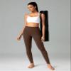 Colorfulkoala Women's Dreamlux High Waisted Workout Leggings 28'' Inseam Yoga Pants(M, Roasted Chestnut) view 3