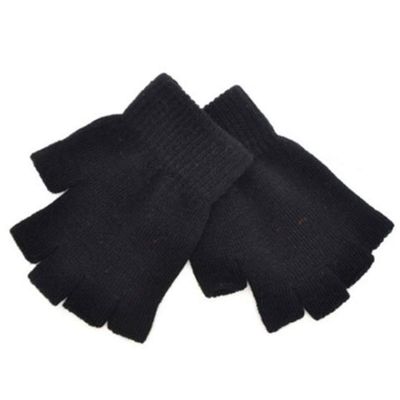 ECYC Unisex Winter Half Finger Gloves, Winter Warm Fingerless Mittens Knitted Stretchy Gloves for Men Women