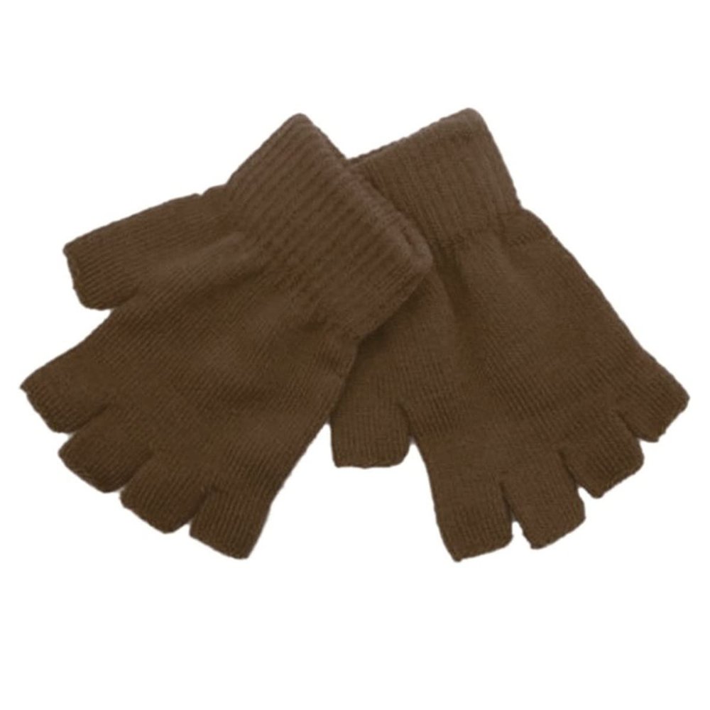 ECYC Unisex Winter Half Finger Gloves, Winter Warm Fingerless Mittens Knitted Stretchy Gloves for Men Women