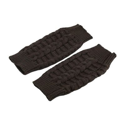 ECYC Winter Knitted Arm Warmers Fingerless Gloves, Crochet Long Gloves with Thumb Hole Knit Mittens for Women