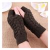 ECYC Winter Knitted Arm Warmers Fingerless Gloves, Crochet Long Gloves with Thumb Hole Knit Mittens for Women view 2