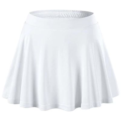 Jugaoge Girls Athletic Skirts Workout Sport Skort with Shorts for Golf Tennis Roller Ice Skating Running White 14-15 Years