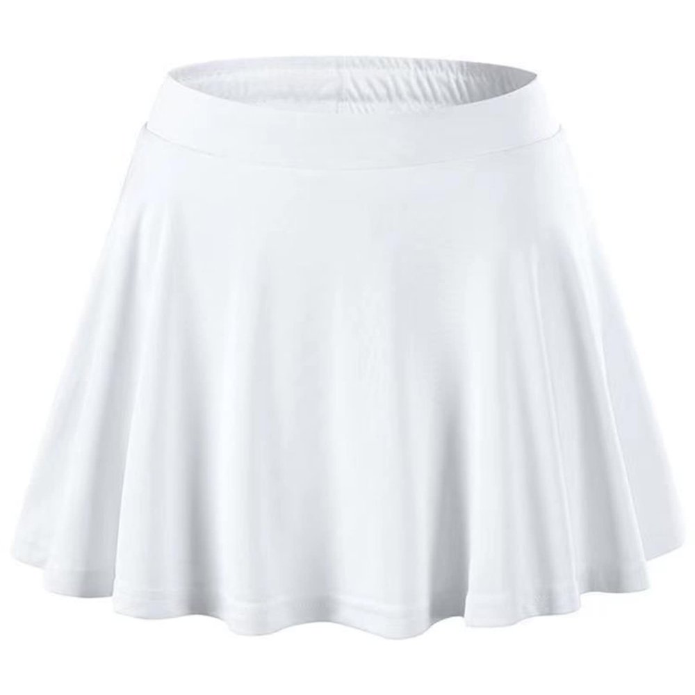 Jugaoge Girls Athletic Skirts Workout Sport Skort with Shorts for Golf Tennis Roller Ice Skating Running White 14-15 Years
