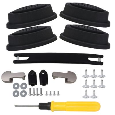 ETFBUY 4 x Suitcase Side Stud Feet Pads Plastic Holders with 7.87inch Handle