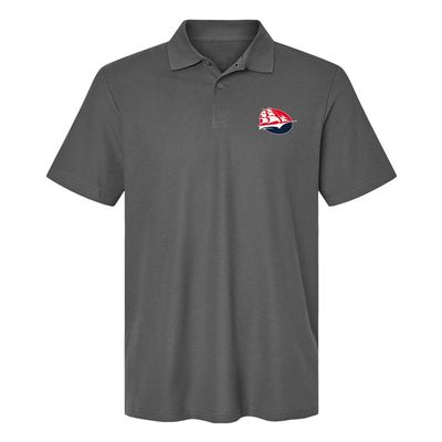 Campus Lab SU (Passhe) Primary Logo Men's Adult 100% Cotton Knit Polo Shirt, Charcoal, XX-Large