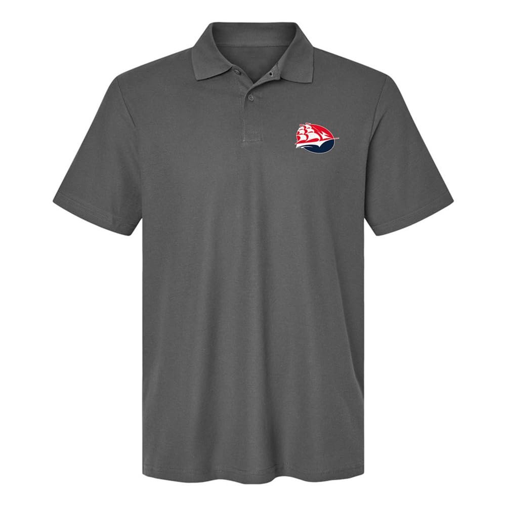 Campus Lab SU (Passhe) Primary Logo Men's Adult 100% Cotton Knit Polo Shirt, Charcoal, XX-Large