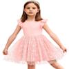 Arshiner Tulle Tutu Dress for Toddler Girls Baby Girl Mermaid Tutu Princess Party Sundress (Pink Flower, 2T) view 1