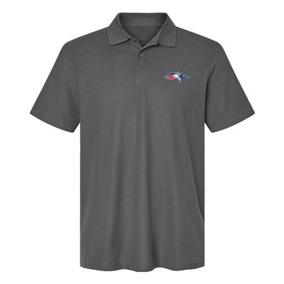 Campus Lab Metropolitan State University of Denver Primary Logo Men's Adult 100% Cotton Knit Polo Shirt, Charcoal, XX-Large