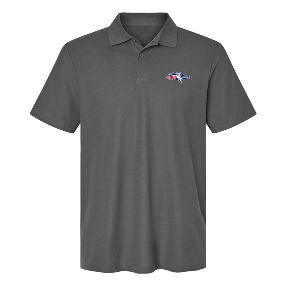 Campus Lab Metropolitan State University of Denver Primary Logo Men's Adult 100% Cotton Knit Polo Shirt, Charcoal, XX-Large