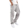 Sweatpants Men Brown Mens Cotton Joggers with Pockets Men's Texture Set Mens Straight Leg Sweatpants Thick Fleece Sweatpants Two Tone Sweatpants Men Men's Black Pants S view 1