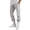 Sweatpants Men Brown Mens Cotton Joggers with Pockets Men's Texture Set Mens Straight Leg Sweatpants Thick Fleece Sweatpants Two Tone Sweatpants Men Men's Black Pants S view 4