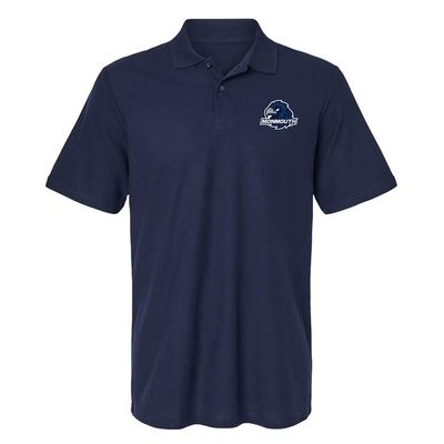 Campus Lab Monmouth University Primary Logo Men's Adult 100% Cotton Knit Polo Shirt, Navy, XX-Large