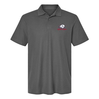 Campus Lab Utah Tech University Primary Logo Men's Adult 100% Cotton Knit Polo Shirt, Charcoal, XX-Large