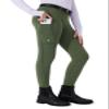 Willit Girls Fleece Horse Riding Pants Equestrian Breeches Kids Winter Riding Tights Thermal Schooling Tights Army Green M view 1