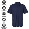 University of San Diego Primary Logo Men's Adult 100% Cotton Knit Polo Shirt, Navy, XX-Large view 4