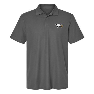 Campus Lab Polk State College Primary Logo Men's Adult 100% Cotton Knit Polo Shirt, Charcoal, 3X-Large