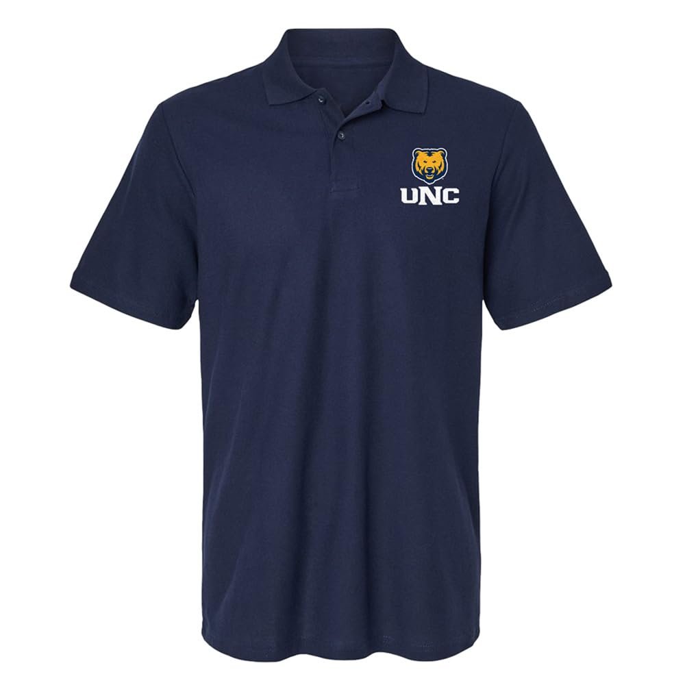 Campus Lab University of Northern Colorado Primary Logo Men's Adult 100% Cotton Knit Polo Shirt, Navy, XX-Large