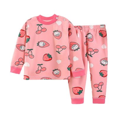 Toddler Girl Boy Cartoon Print Top Pants Casual Loose Home Wear Set For 0 To 7 Years Teen Girl Crop (Pink, 4-5 Years)