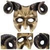 Abaodam Ox Horn Mask Horns Masquerade Animal Half Face Mask for Festival Party Halloween Costume Cosplay view 4