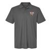 Campus Lab Southern Illinois University Edwardsville Primary Logo Men's Adult 100% Cotton Knit Polo Shirt, Charcoal, 3X-Large view 1