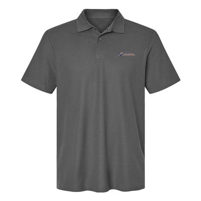Campus Lab Lehman College Primary Logo Men's Adult 100% Cotton Knit Polo Shirt, Charcoal, 3X-Large