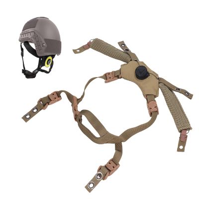 Helmet Chin Strap for Fast MICH Wendy Helmet, 4 Points Tactical Helmet Accessories Retention System Chin Strap, Helmet General Suspension Lanyard with 4 Sets of Fastening Screws