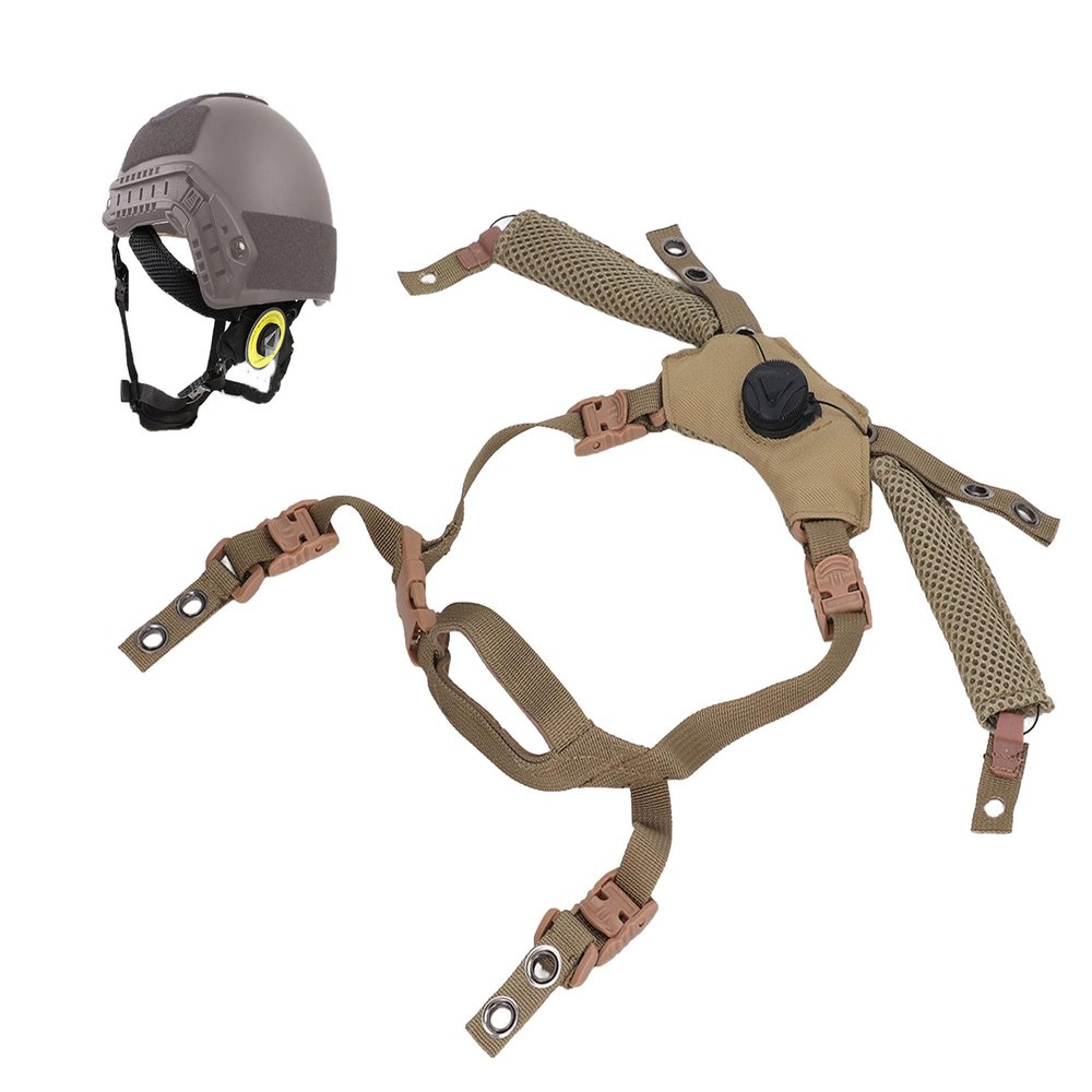 Helmet Chin Strap for Fast MICH Wendy Helmet, 4 Points Tactical Helmet Accessories Retention System Chin Strap, Helmet General Suspension Lanyard with 4 Sets of Fastening Screws