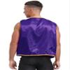 LiiYii Men's Arabian Prince Vest Tops Sleeveless V Neck Vest Cardigan Waistcoat for Halloween Dark Purple XX-Large view 2