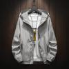 Ymosrh Rain Jackets for Men Waterproof, Windbreaker Jacket Mens Lightweight Hooded Raincoat Jackets Waterproof Hoodie Ultra Light Jacket Packable with Hood Big and Jackets Coats (XL, Gray) view 2