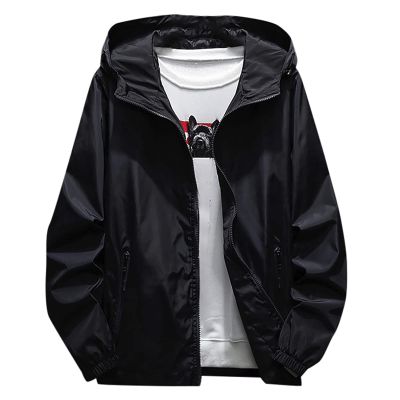 Ymosrh Jacket for Men, Waterproof Windbreaker Rain Jacket Mens Lightweight Hooded Raincoat Jackets Men Fashion Packable Jacket with Hood Jacket Big and Tall Men's Jackets Coats (L, Black)