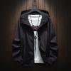 Ymosrh Jacket for Men, Waterproof Windbreaker Rain Jacket Mens Lightweight Hooded Raincoat Jackets Men Fashion Packable Jacket with Hood Jacket Big and Tall Men's Jackets Coats (L, Black) view 2