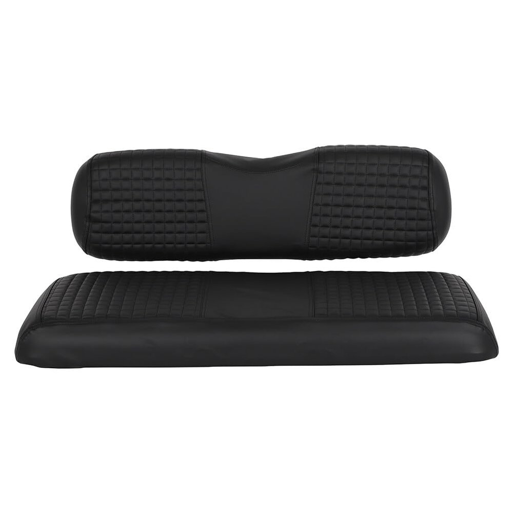 AINTIER Golf Cart Seat Covers Dress UP Older Golf Cart Durable Material Fit Like a Glove for Club Car, EZGO, Yamaha, Rear, Easy to Install, Black