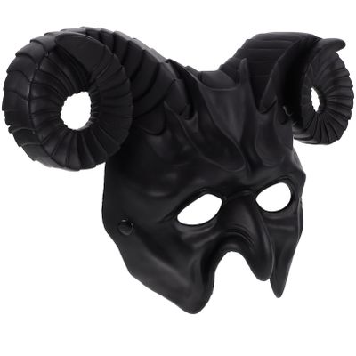 Abaodam Ox Horn Mask Horns Masquerade Mask Animal Half Face for Festival Party Halloween Costume Cosplay